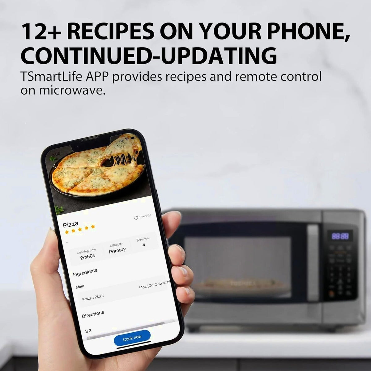 TOSHIBA 4-in-1 Countertop Microwave Oven, 1.5 Cu Ft, 1000W, Silver - ML-EC42P(SS)