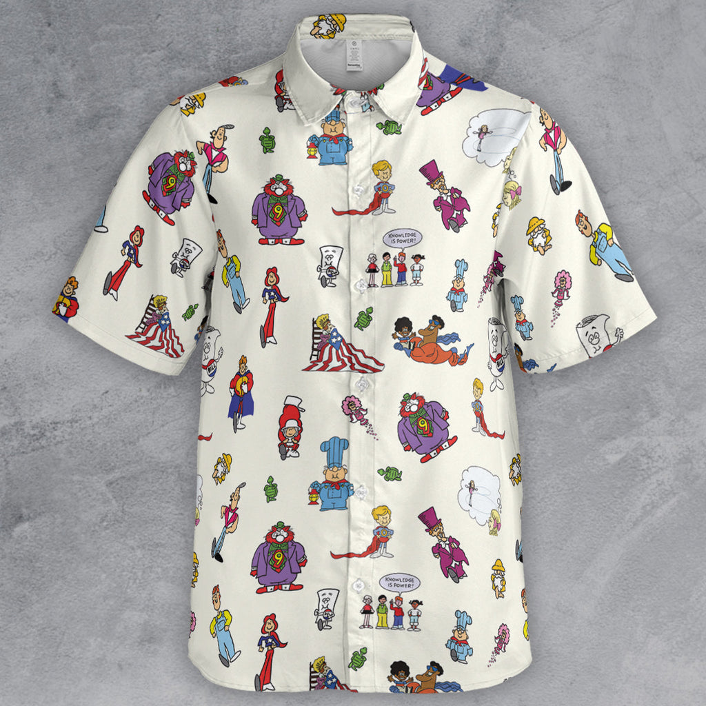 Schoolhouse Rock Characters Button Down Shirt
