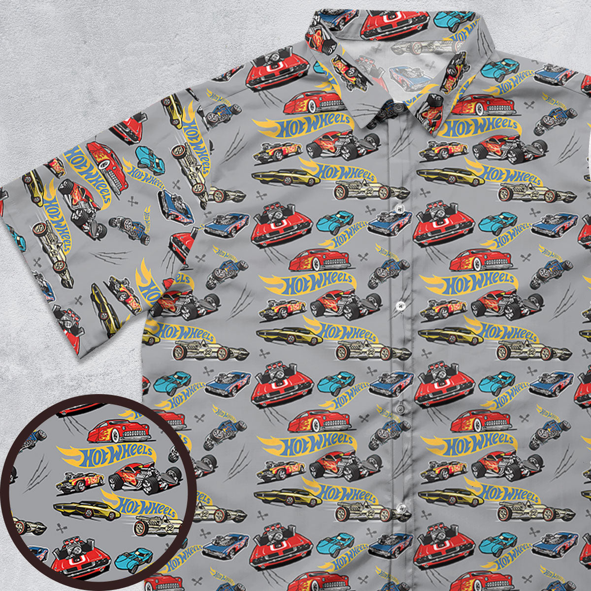 Hot Wheels Classic Car Button Down Shirt
