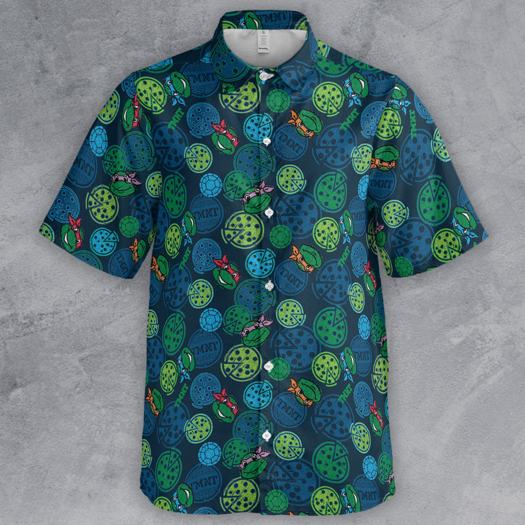 Teenage Mutant Ninja Turtles Pizza Button Down Shirt
