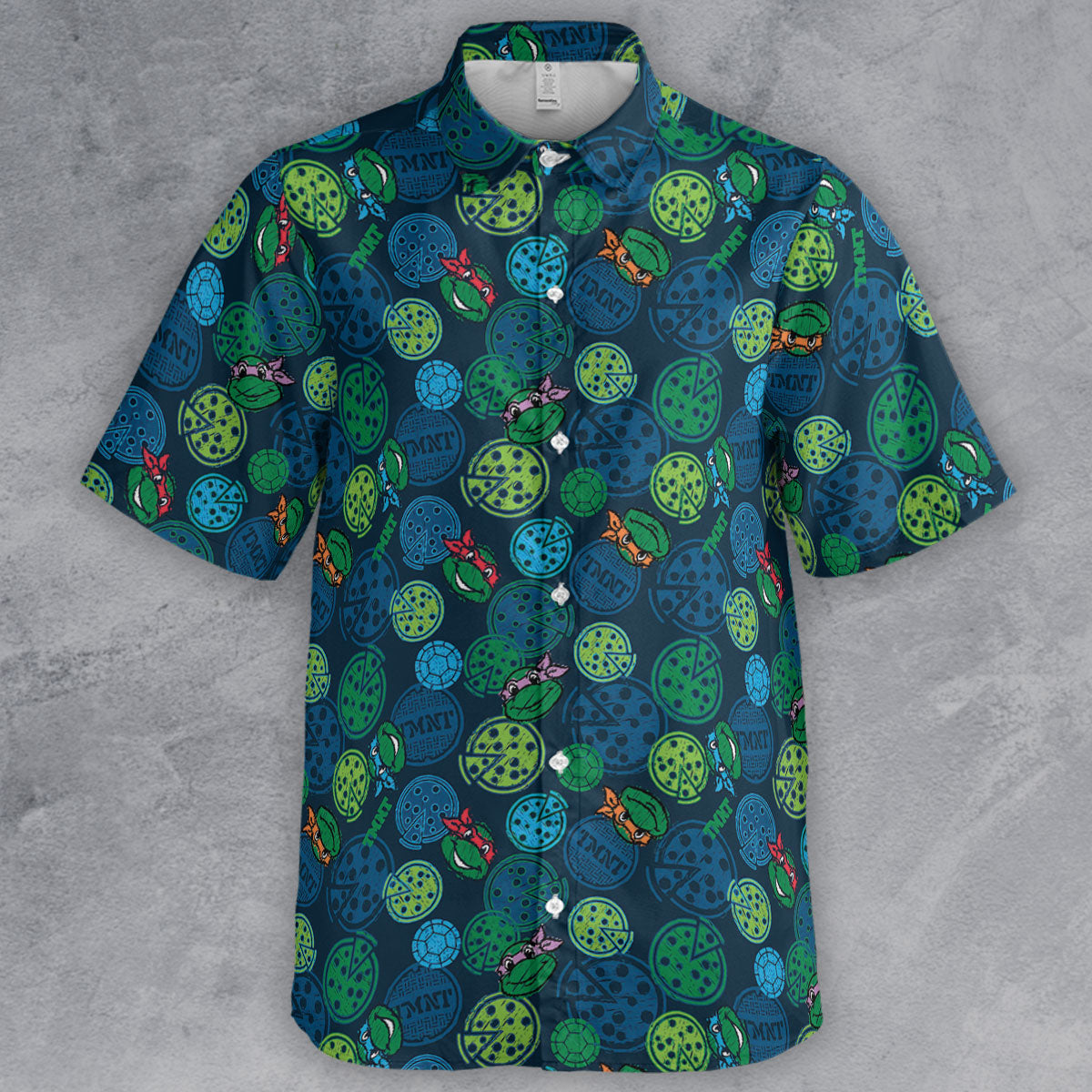 Teenage Mutant Ninja Turtles Pizza Button Down Shirt