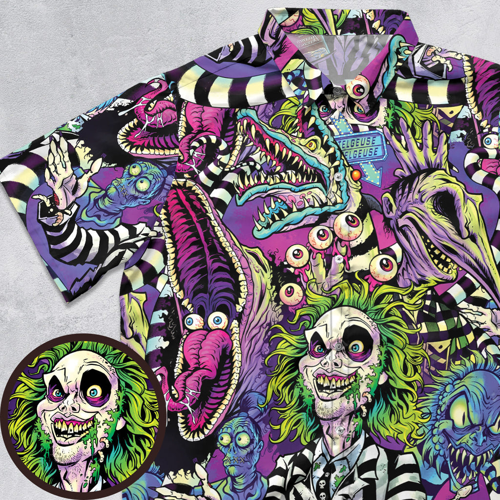 Stay Spooky Beetlejuice Button Down Shirt