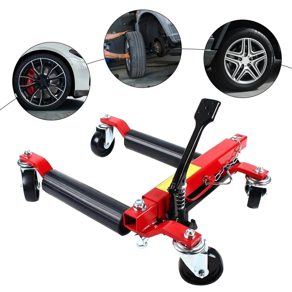Hydraulic Positioning Car Wheel Dolly Jack Lift, 1500lb, A3 Steel And PVC