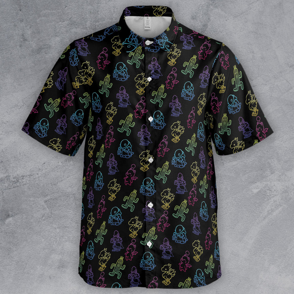 From Chocobos To Cactuars Final Fantasy Button Down Shirt
