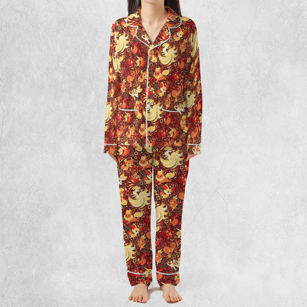 Pokemon Fire Pattern Pajamas Set
