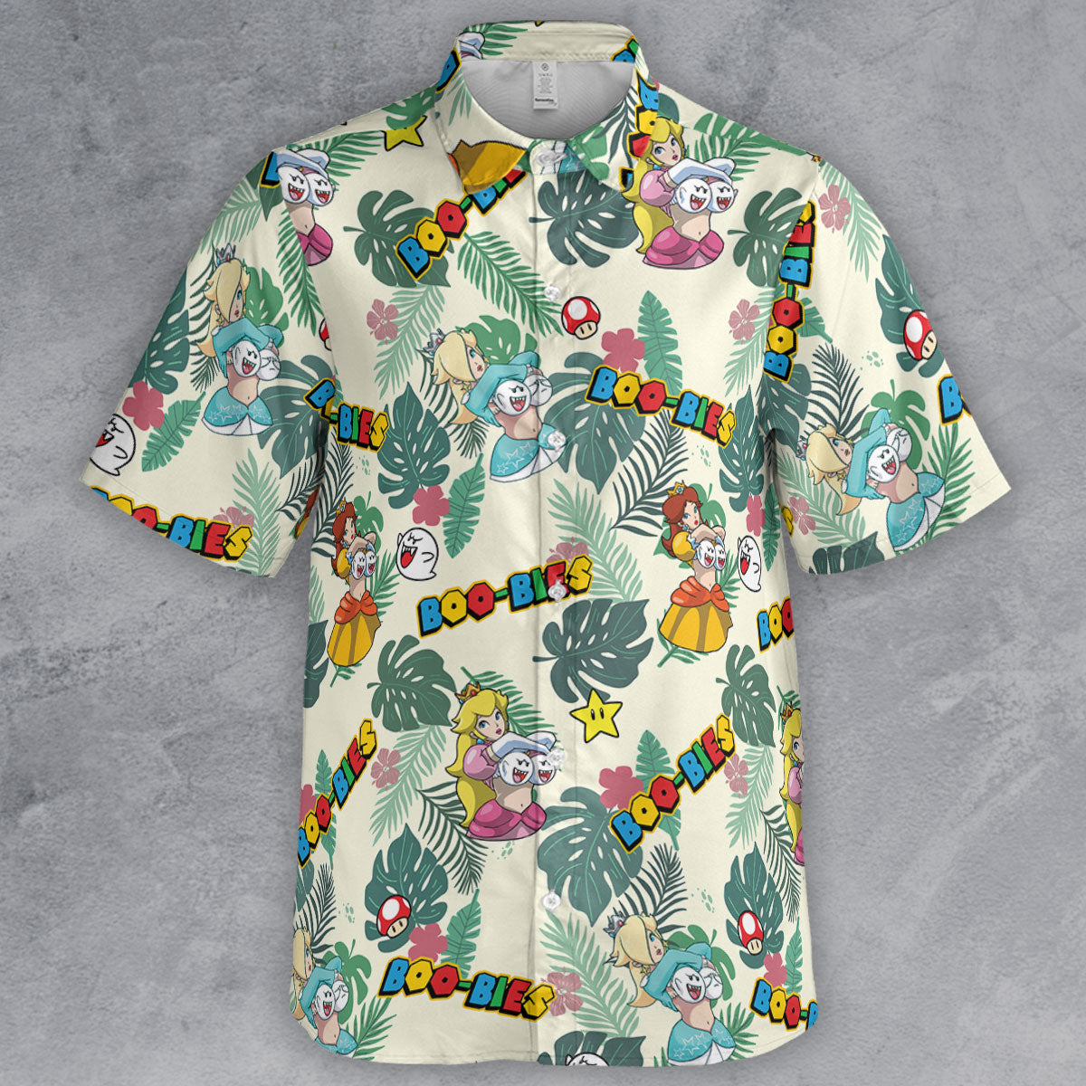 Super Mario Boo-Bies Pattern Button Down Shirt