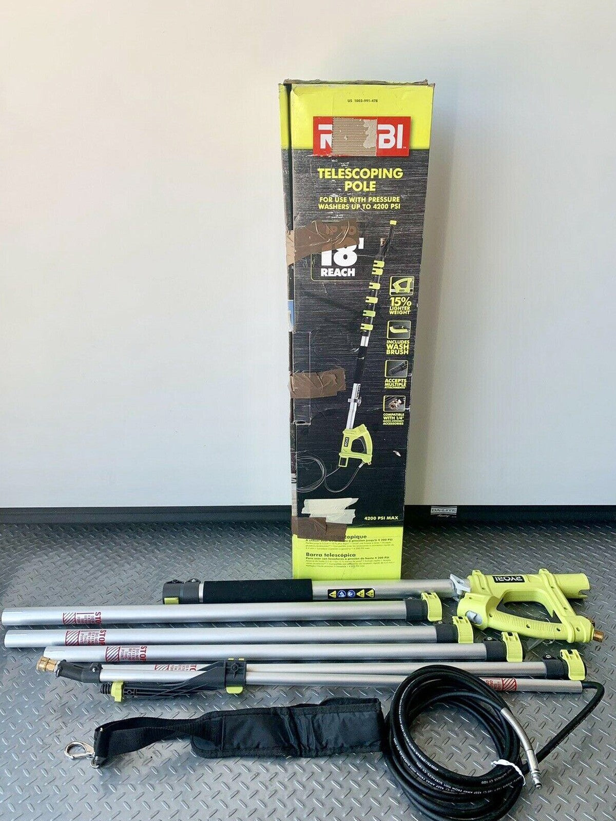 Ryobi 18 ft. Pressure Washer Extension Pole Up To 4200 PSI - RY31EP26