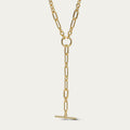 Link Chain Y Necklace - Gold