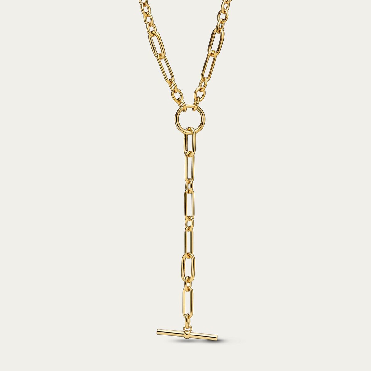 Link Chain Y Necklace - Gold