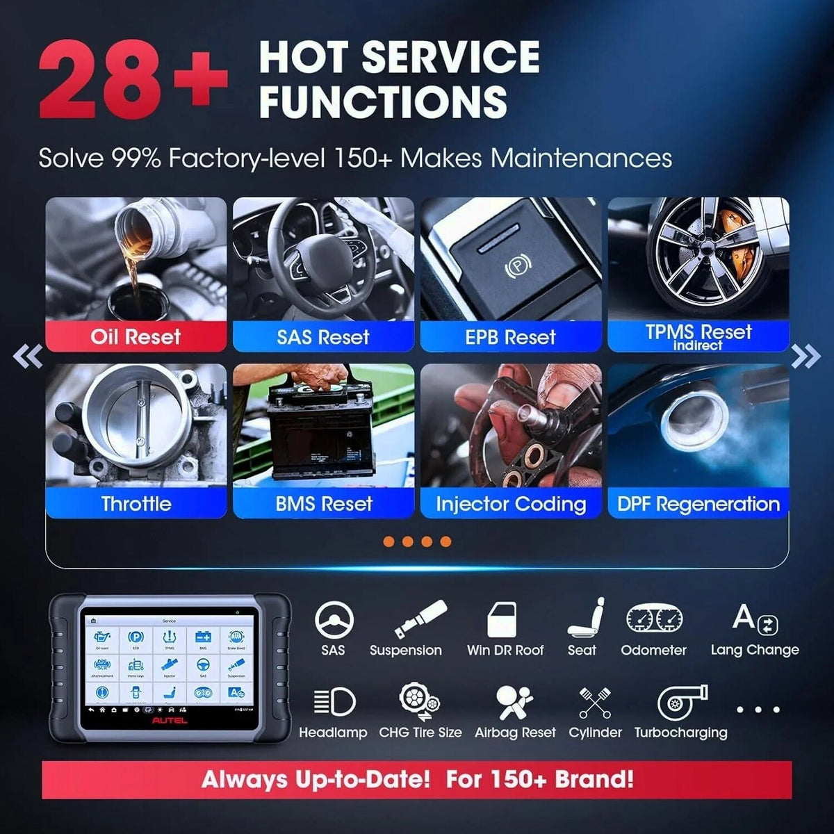 Autel MaxiCOM MK808S Automotive Diagnostic Scanner With 7-inch LCD Touchscreen