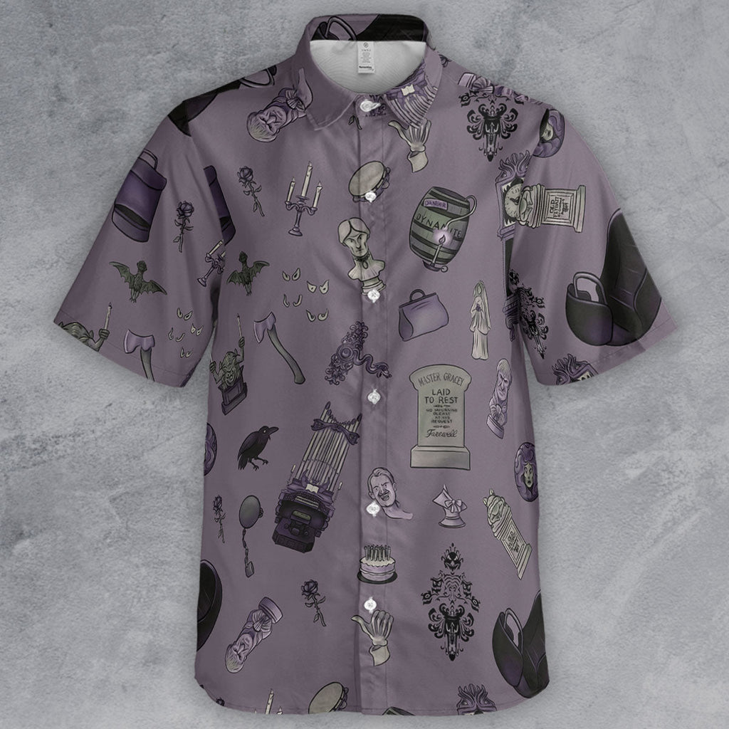 Welcome Foolish Mortals Haunted Mansion Button Down Shirt