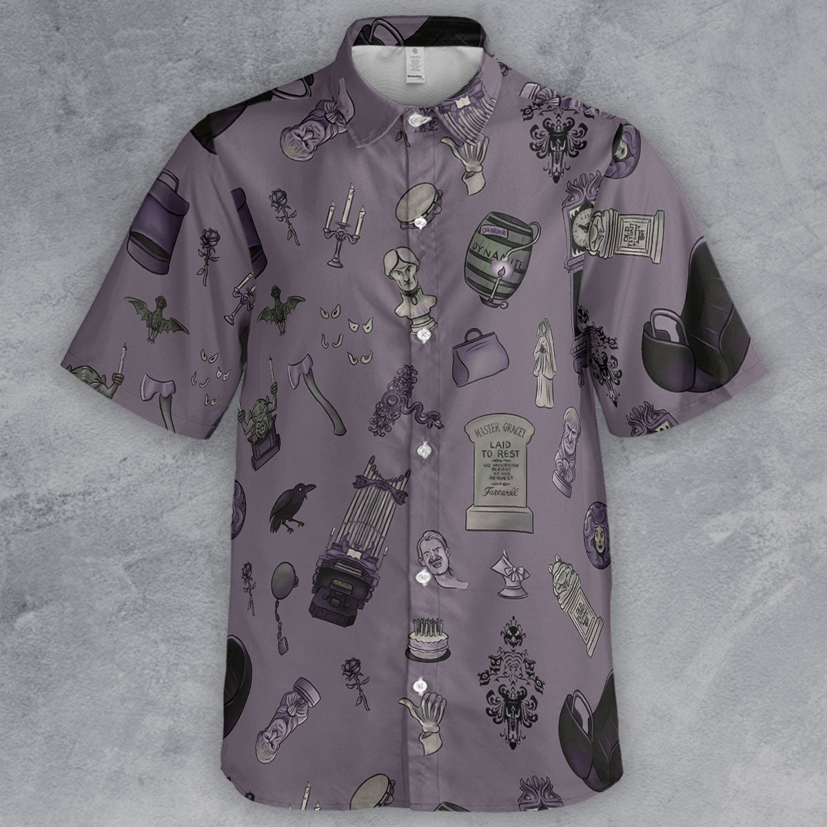Welcome Foolish Mortals Haunted Mansion Button Down Shirt
