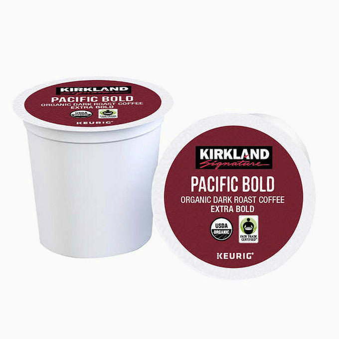 Kirkland Signature Organic Pacific Bold Dark Roast Coffee K-Cup Pods, 120-Count