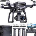 Bwine GPS Camera Drone With 4K Night Vision, 3-Axis Gimbal, 3 Batteries, Black - F7GB2 3B