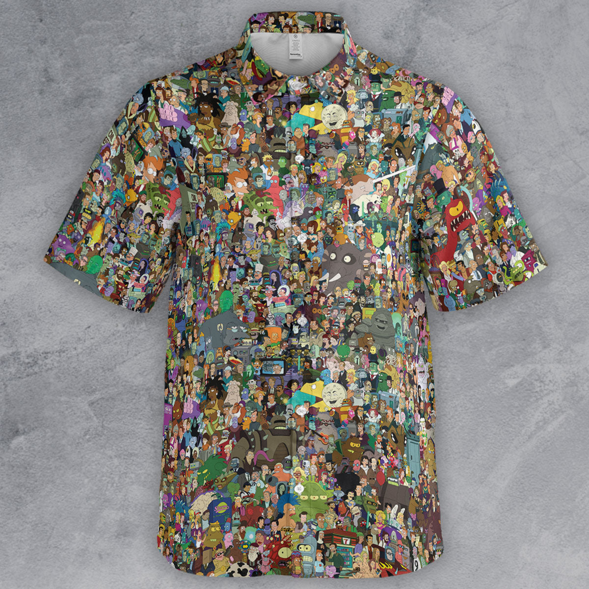 Futurama Characters Button Down Shirt