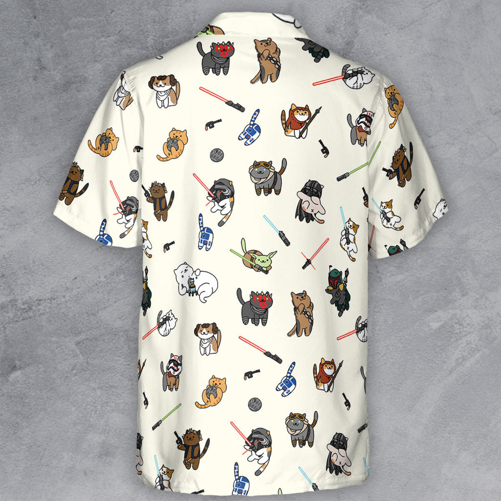 Star Wars Characters As Cats Button Down Shirt