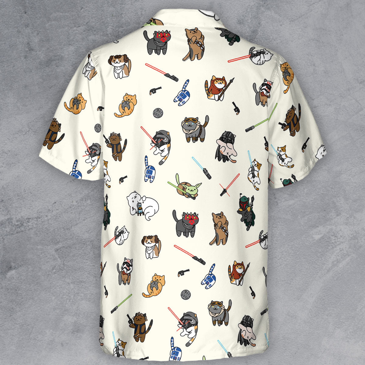 Star Wars Characters As Cats Button Down Shirt