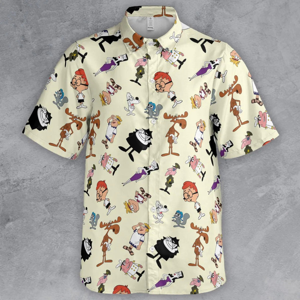 60s The Adventures Of Rocky And Bullwinkle and Friends Button Down Shirt