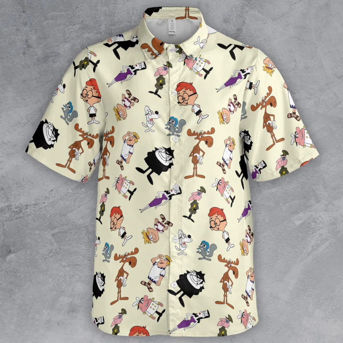 60s The Adventures Of Rocky And Bullwinkle and Friends Button Down Shirt