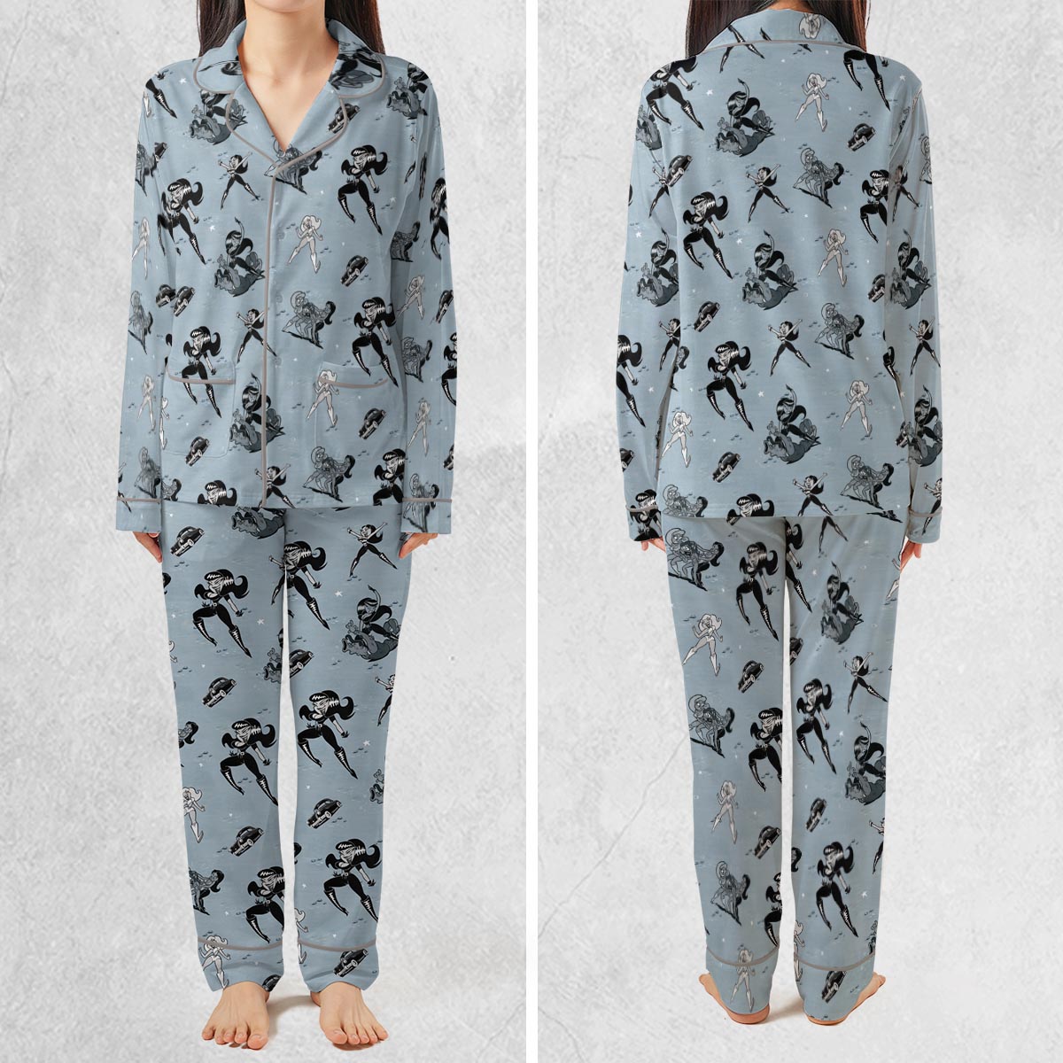 Faster Pussycat Kill Kill Characters Pajamas Set