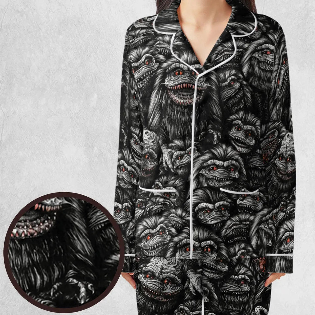 Critters Pattern Halloween Pajamas Set