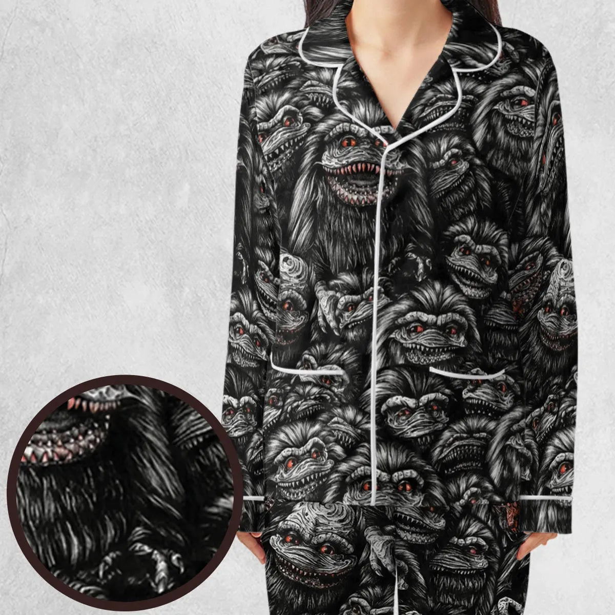 Critters Pattern Halloween Pajamas Set