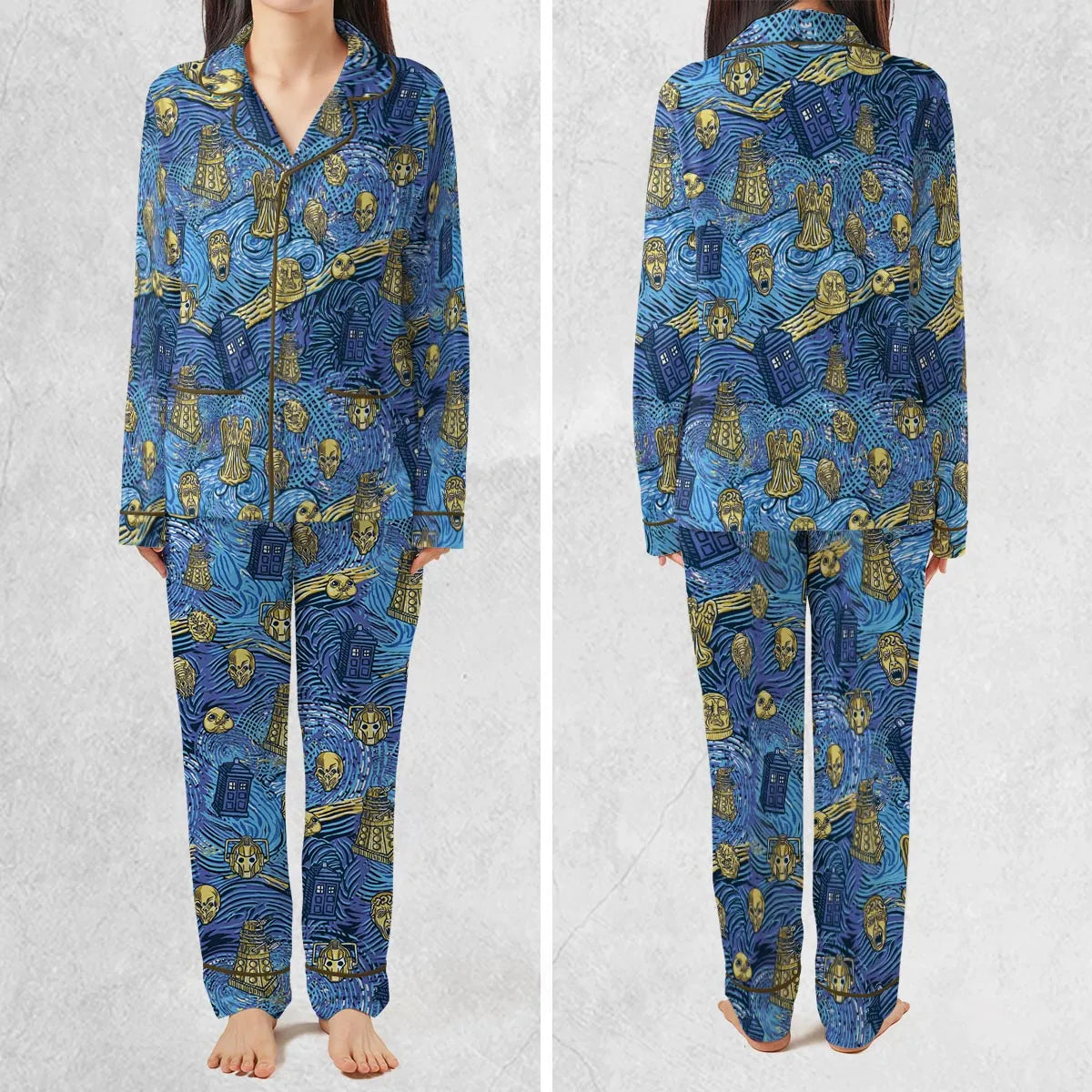 Starry Night Tardis Doctor Who Pajamas Set