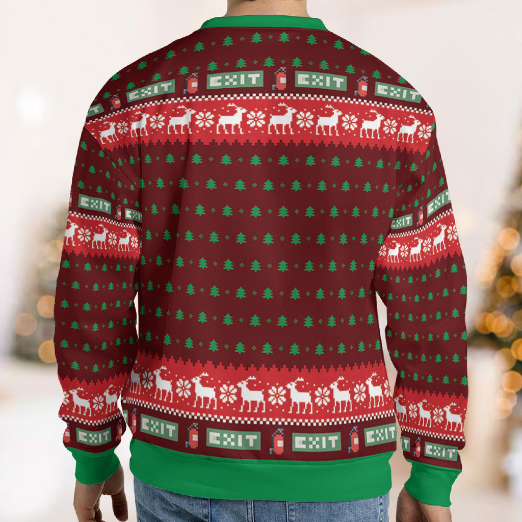 Big Nick Cage Energy Ugly Christmas Sweatshirt