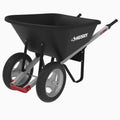 Husky 6 Cu. Ft. Poly Dual Wheel Wheelbarrow With Flat-Free Tires