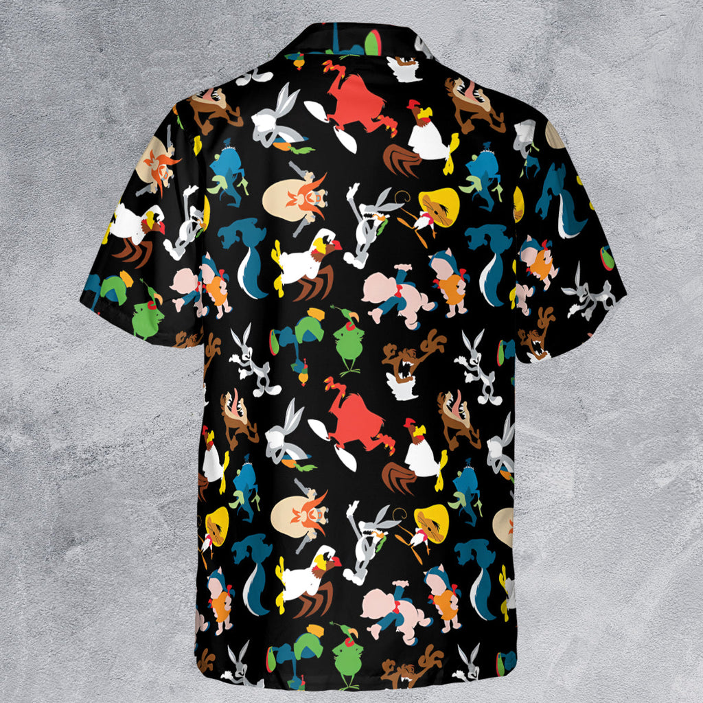 Looney Tunes Identity Pattern Button Down Shirt