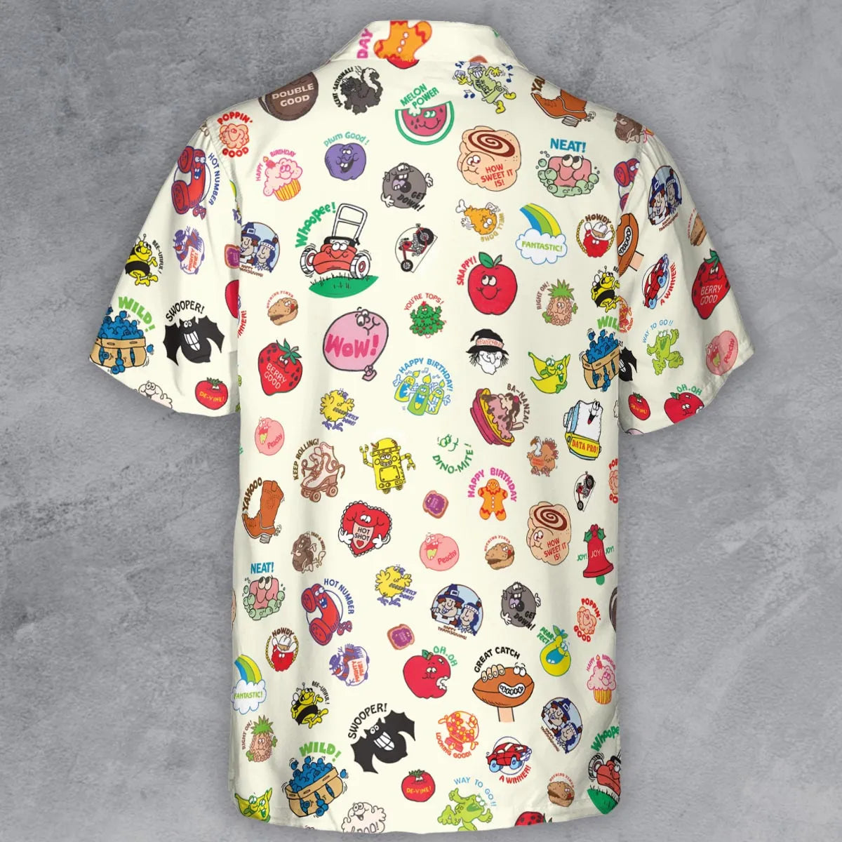 Vintage Trend Matte Scratch & Sniff Button Down Shirt