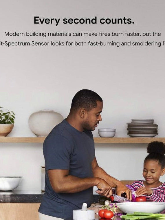 Nest Protect Battery Operated Smoke And Carbon Monoxide Detector - White