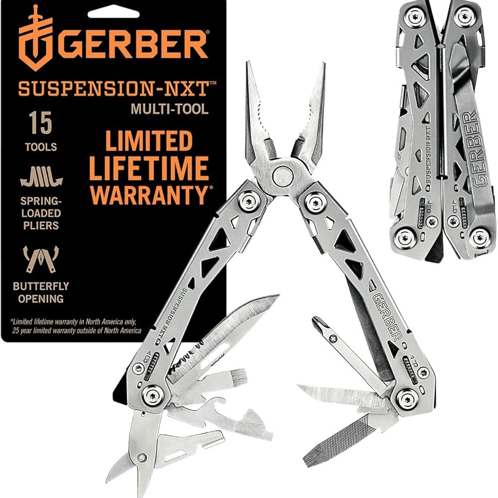 Gerber Suspension-NXT 15-in-1 Stainless Steel Multi-Tool With 2.25 in Partially Serrated Blade - Suspension-NXT