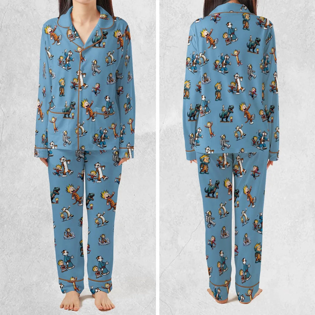 Comics Come To Life Calvin And Hobbes Pajamas Set