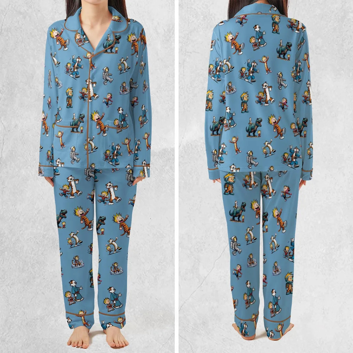 Comics Come To Life Calvin And Hobbes Pajamas Set