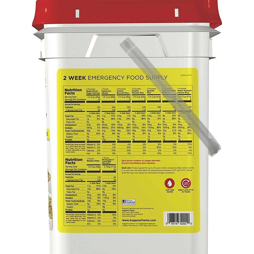 Augason Farms Emergency Food Supply - 2 Week, 1 Person, 140 Servings