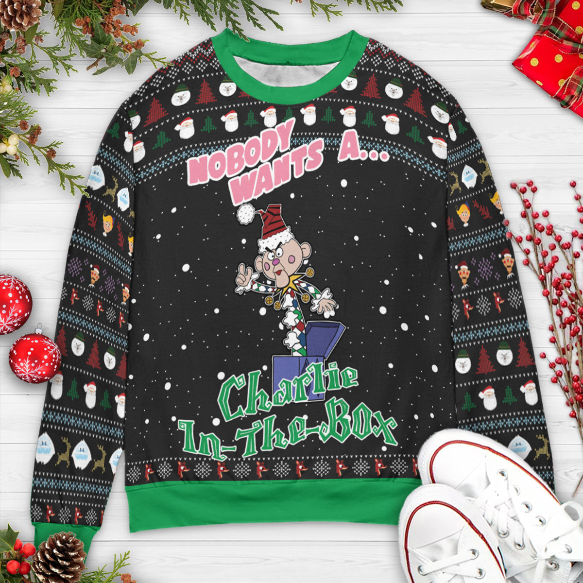 Nobody Wants A Charlie in The Box Ugly Christmas Sweatshirt
