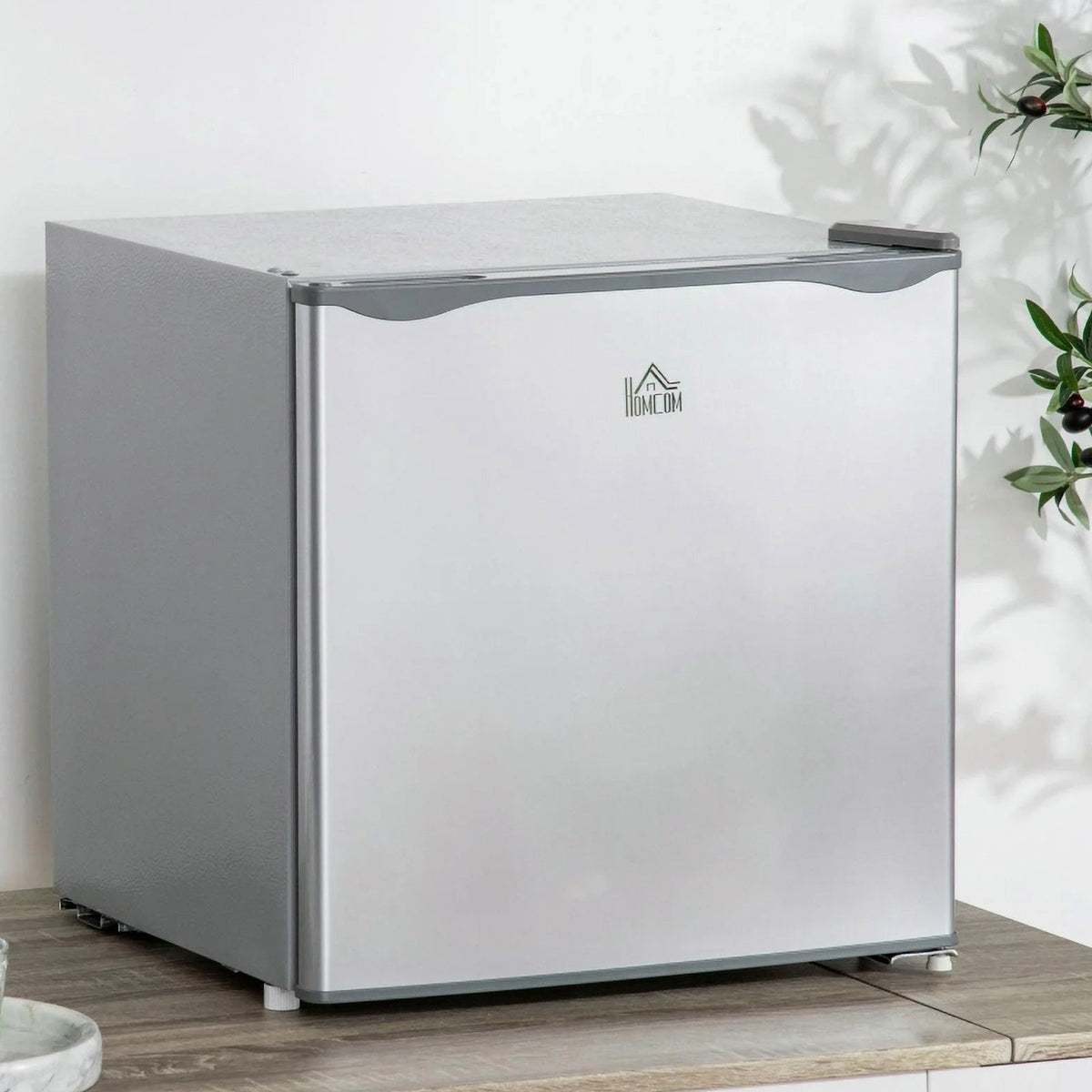 HOMCOM Countertop Upright Mini Freezer, 1.1 Cu.Ft, Gray - 05