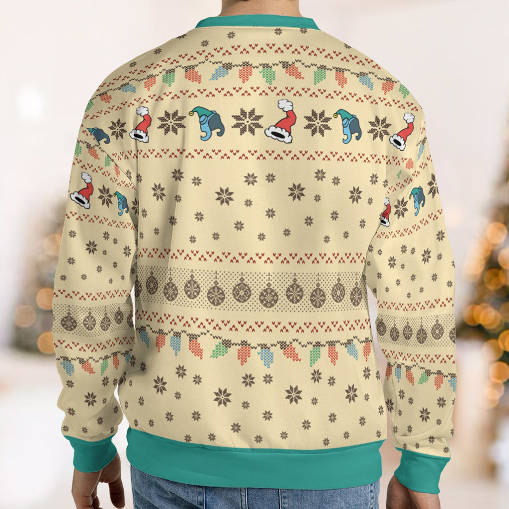 Rocky Santa With Baubles Ugly Christmas Sweatshirt