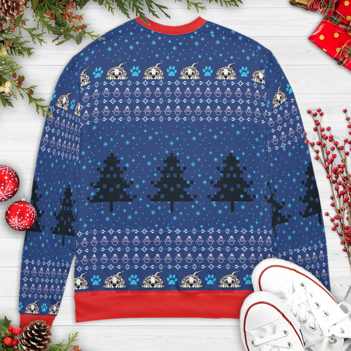 Tail Nose Ears Toes Freeze 101 Dalmatians Ugly Christmas Sweatshirt