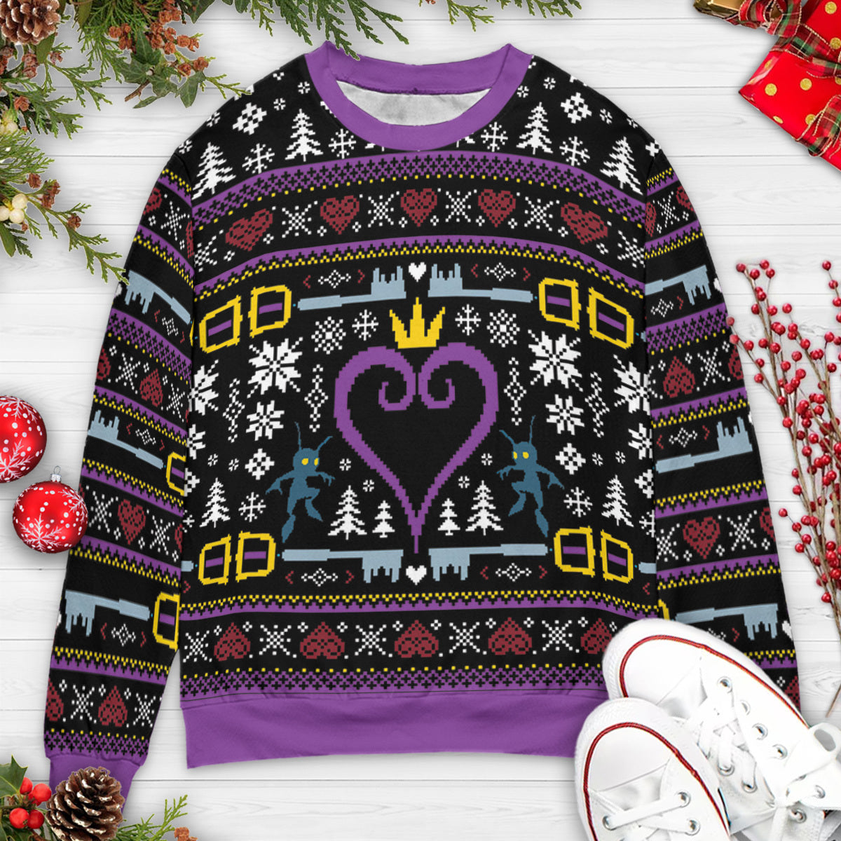 Heartless Christmas Kingdom Hearts Ugly Christmas Sweatshirt