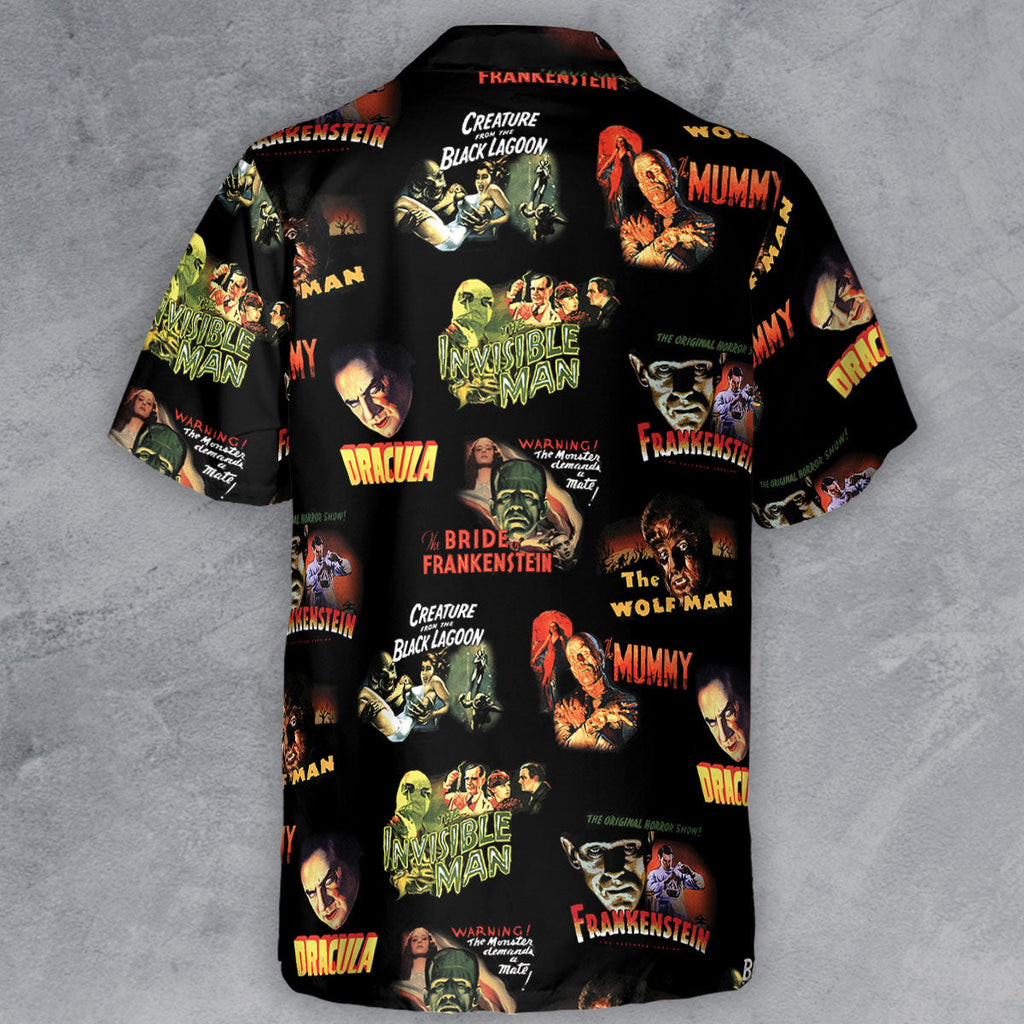 Teaming Monsters All Up Universal Monsters Button Down Shirt