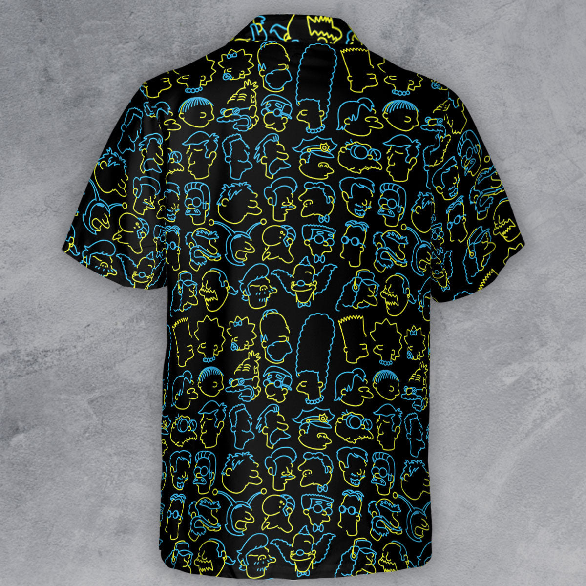 The Simpsons Neon Button Down Shirt
