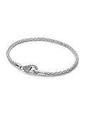 Pavé Clasp Double Foxtail Charm Bracelet