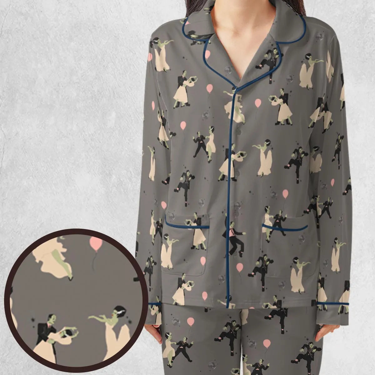 Dirty Dancing Frankenstein and Bride of Frankenstein Pajamas Set