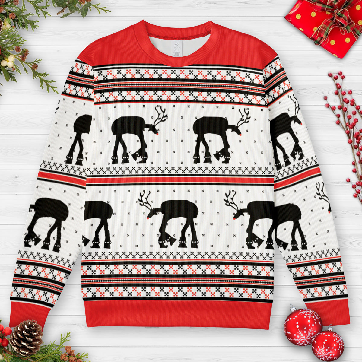 AT-AT Reindeer Ugly Christmas Sweatshirt
