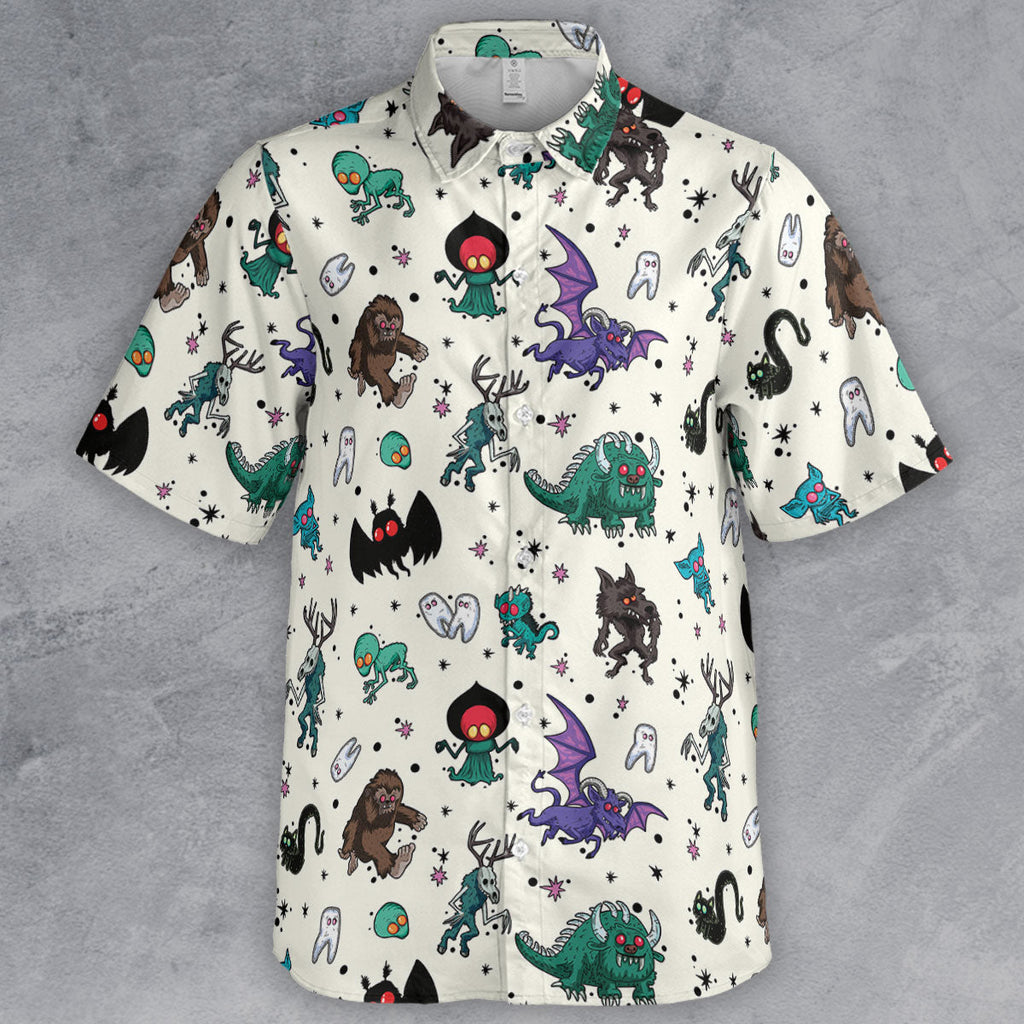 Cryptids of the Americas Cryptozoology Cryptids Monster Button Down Shirt