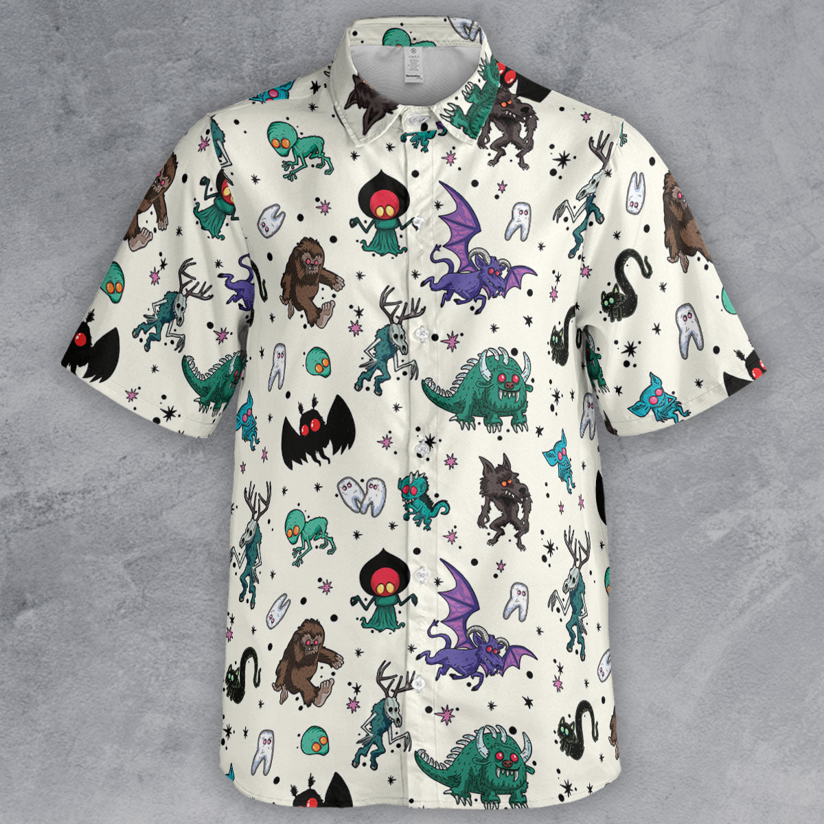 Cryptids of the Americas Cryptozoology Cryptids Monster Button Down Shirt