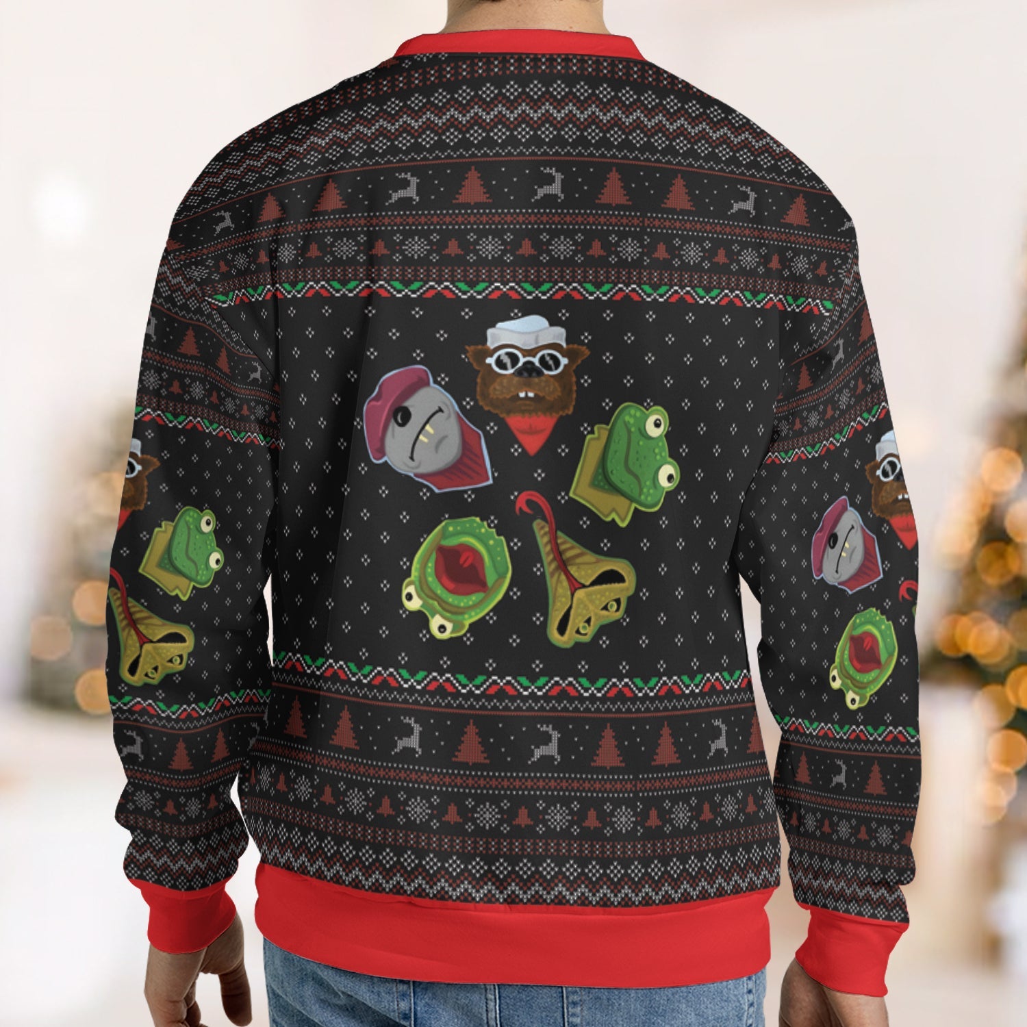 Riverbottom Nightmare Band Emmet Otter's Jug-Band Christmas Ugly Christmas Sweatshirt