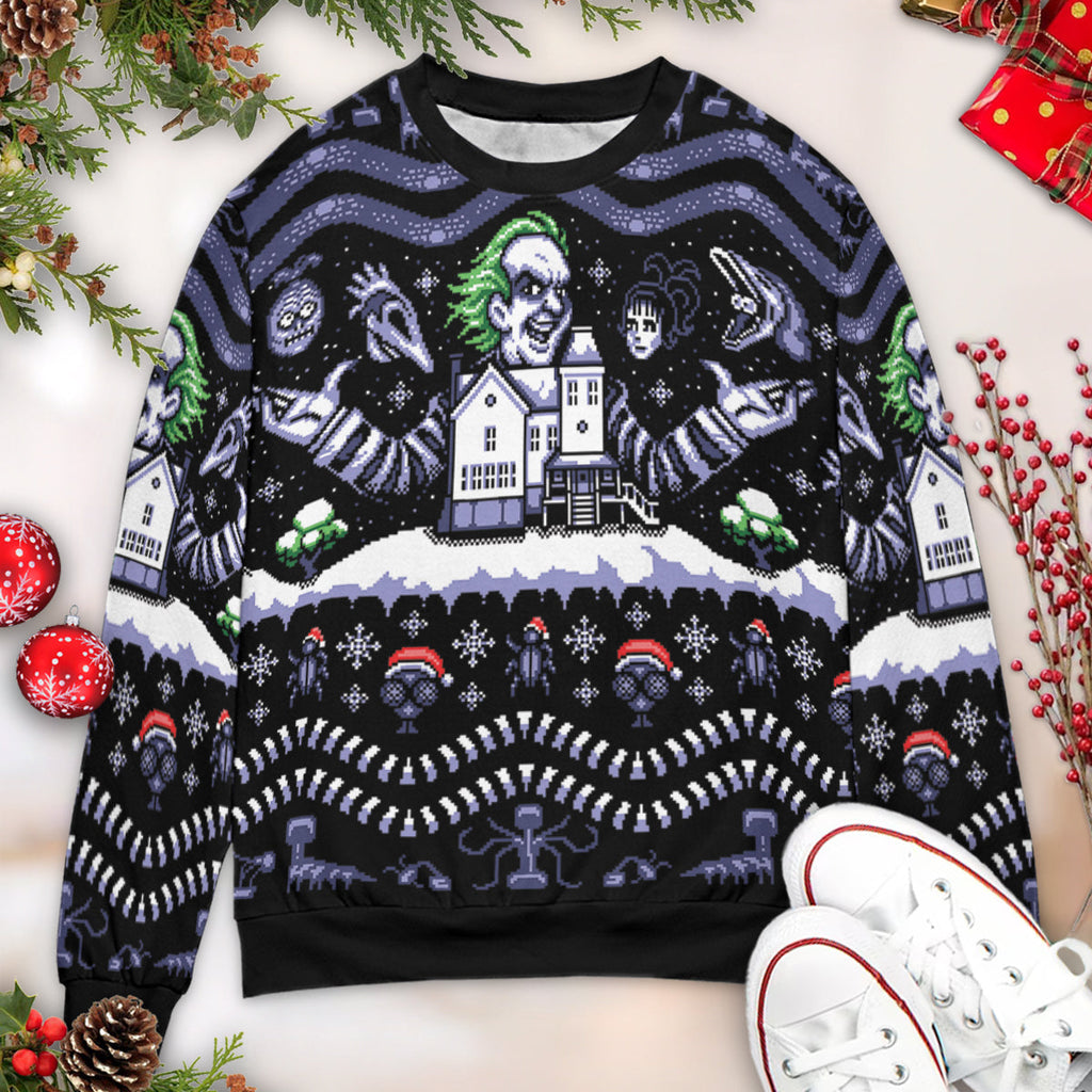 Ugly Ugly Beetlejuice Ugly Christmas Sweatshirt